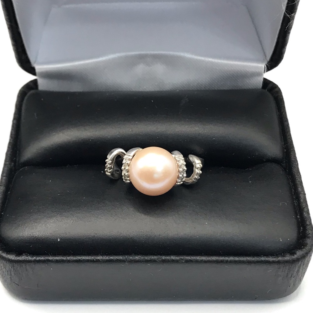 925 Sterling Silver Freshwater Pearl Ring Size 6